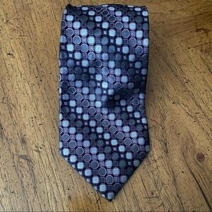 Joseph & Feiss Tie Silk Dot Pattern Purple Gray Business Casual International